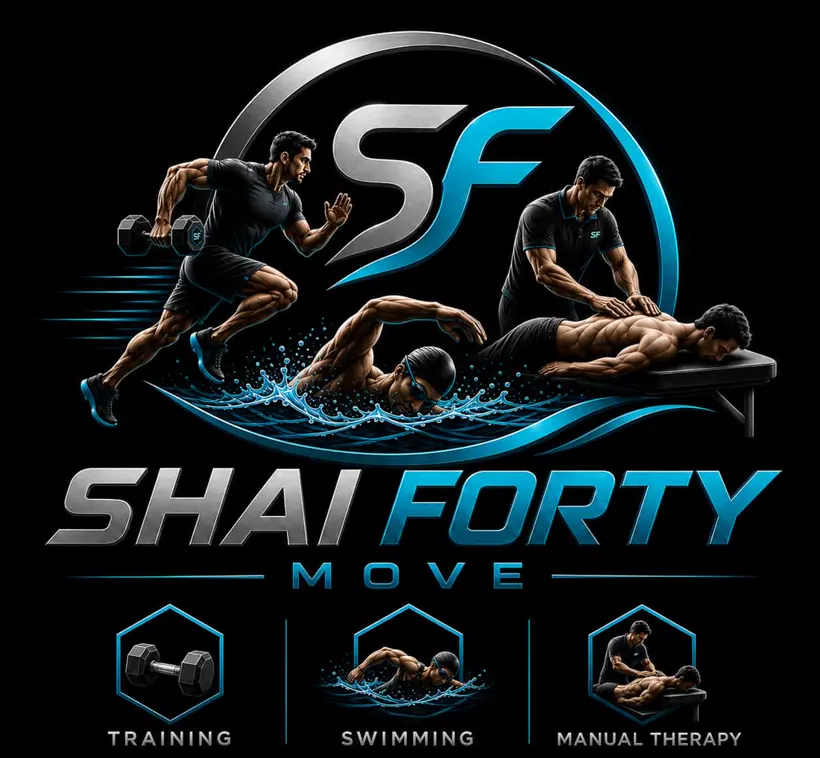 הלוגו של SHAI FORTY MOVE — אימון, שחייה ותרפיה מנואלית